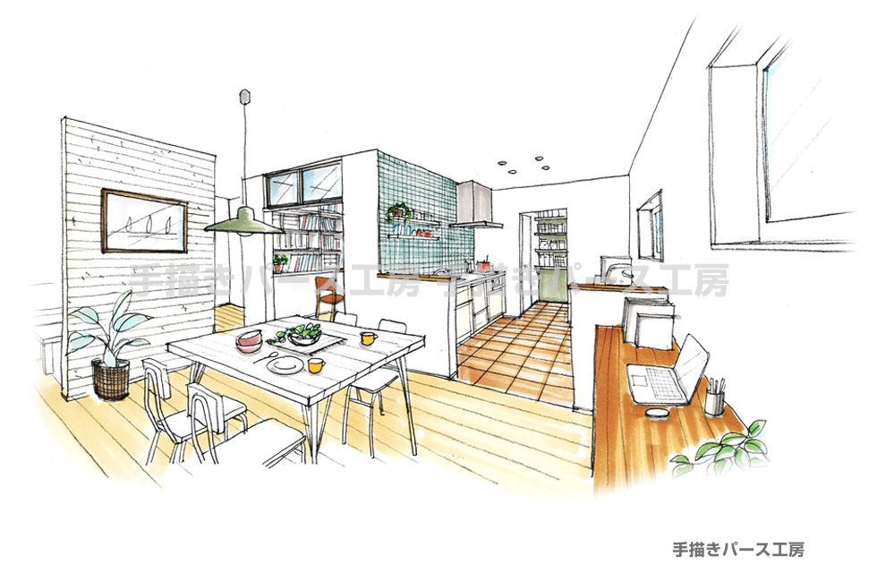 人物と背景のパースを合わせよう！ 室内を描くのに適した透視図法の描き方と活用法いちあっぷ