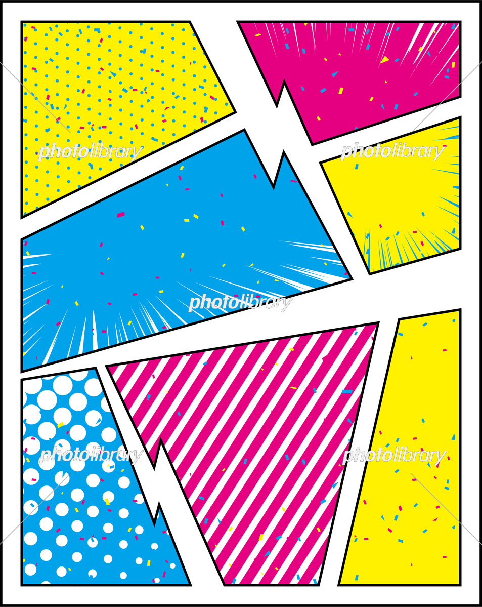 アメコミ風 コマ割り 背景2 イラスト フルHD Stock VectorAdobe Stock