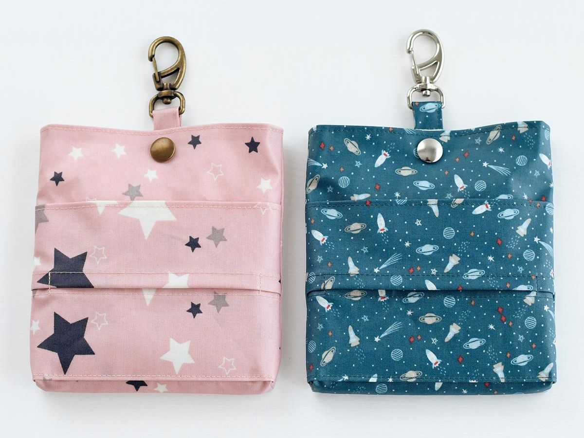 ファスナー付き 大人かわいい 移動ポケット グレー花柄・ふたなしその他入園グッズ megumi 通販 12761588Creema クリーマ