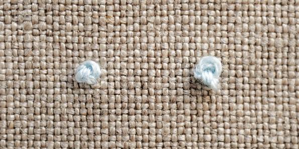 刺繍レッスンフレンチノットステッチの刺し方レッスン編