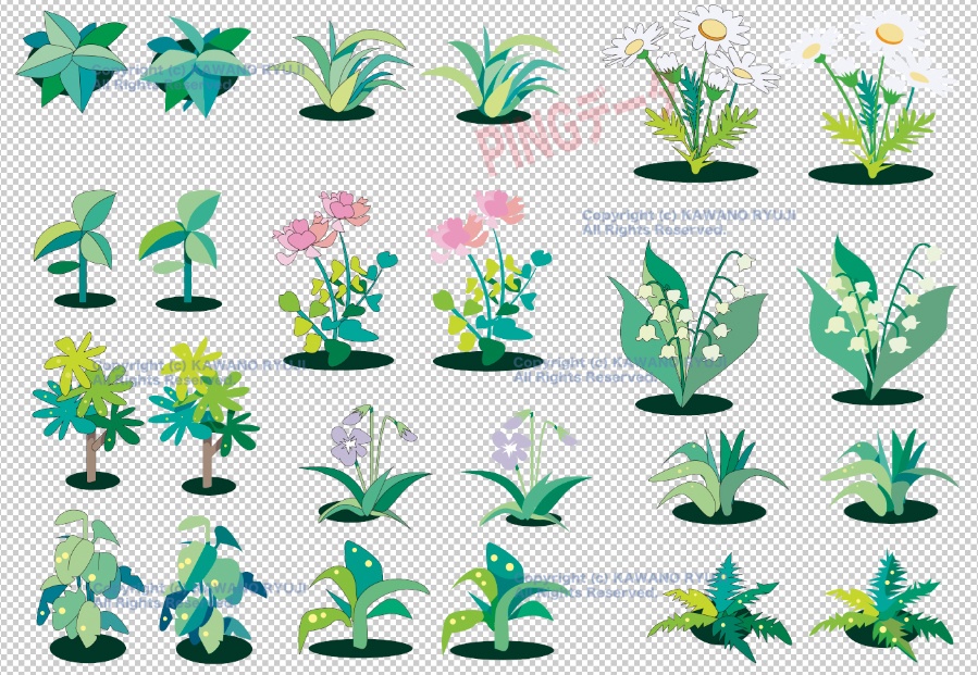 手描きの草花のイラストセットのイラスト素材69559297- PIXTA