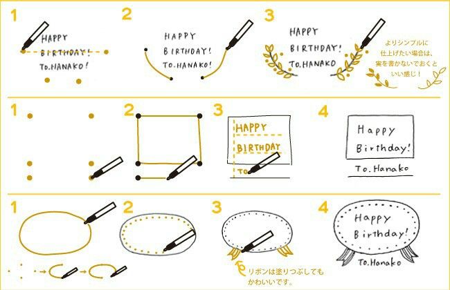 簡単かわいい 手作りクリスマスカードデザイン３種類手書きイラストメッセージカードミニカードマイルドライナーChristmas cardideas