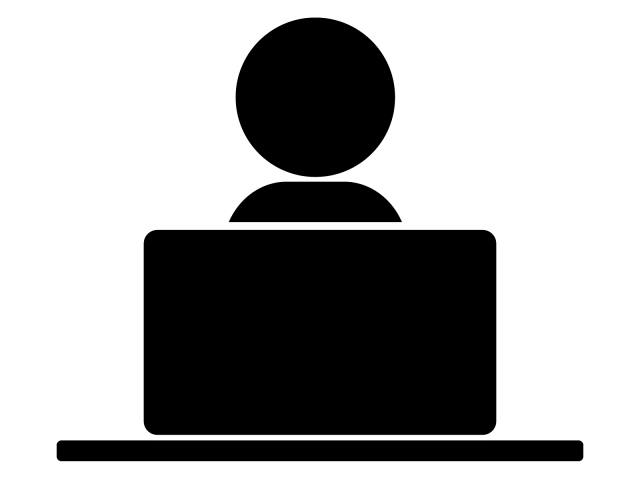 ノートパソコン シルエットイラスト・フリー素材なら「シンテリ」