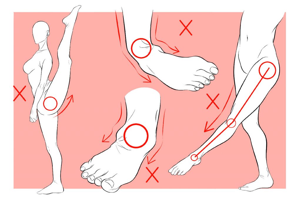 パーツ分けで描ける！ 足の描き方講座イラスト・マンガ描き方ナビ