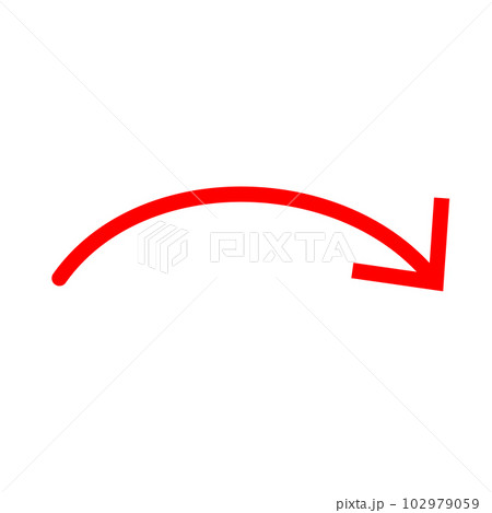 カーブ矢印 青 のイラスト - いらすと本舗