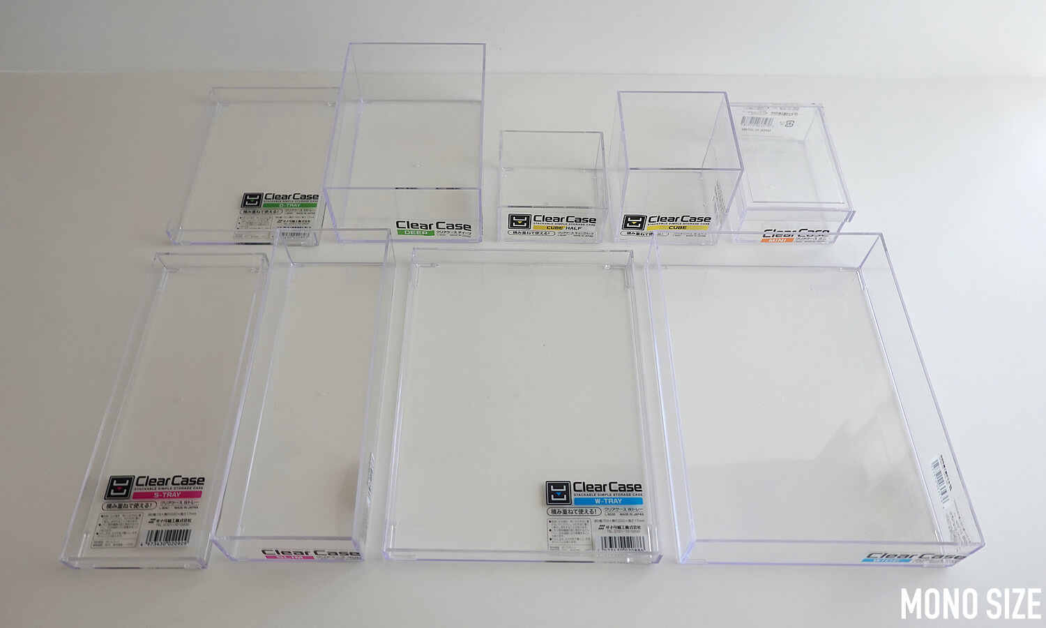 100均「クリアケース Sトレー」の商品情報とサイズ・収納例。セリアで販売 4973430020909