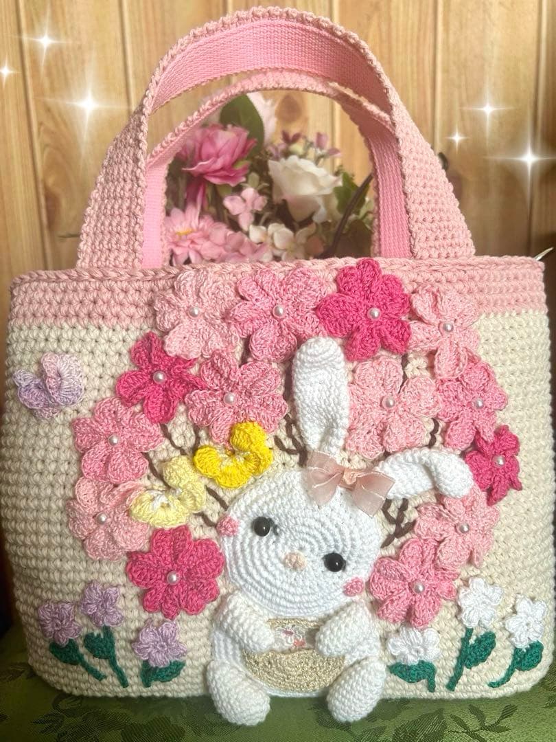 かぎ針編み☆夏糸でトートバッグの編み方① Crochet Bag Pattern