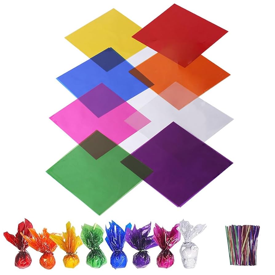 カラーセロファン単色 5枚入り 320×440mm 5個までネコポス可能全5色 制作 カラーセロハン トーヨー 色 赤 青 黄 緑 白キープオン学習イベントショップ