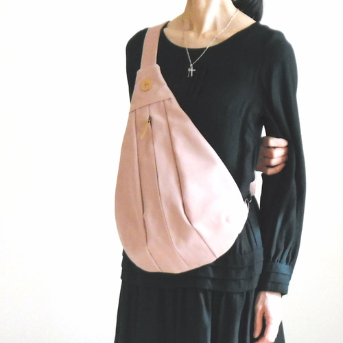 しずくの形がかわいい、ドロップ型ボディバッグの作り方 無料型紙ありnunocoto fabric