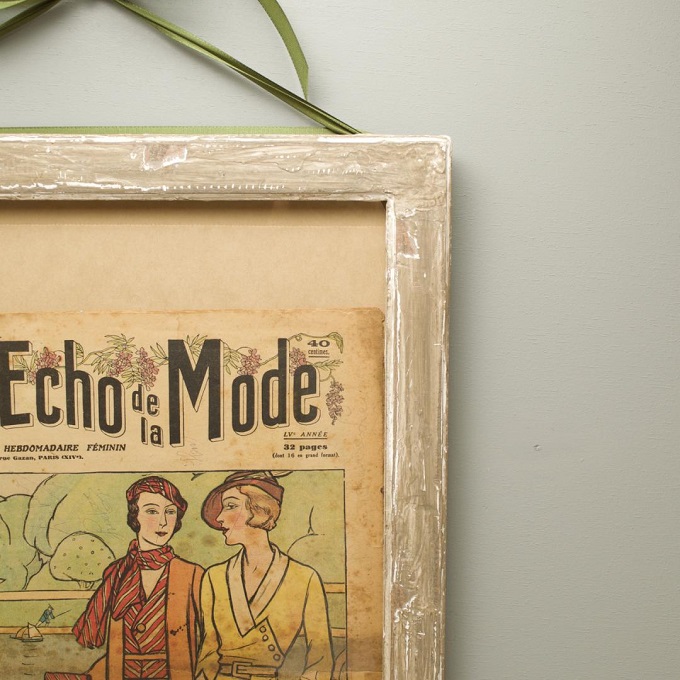 ポスターフレーム アンティーク調 木製 ブラウン おしゃれ 写真 壁掛け シャビー 高さ44