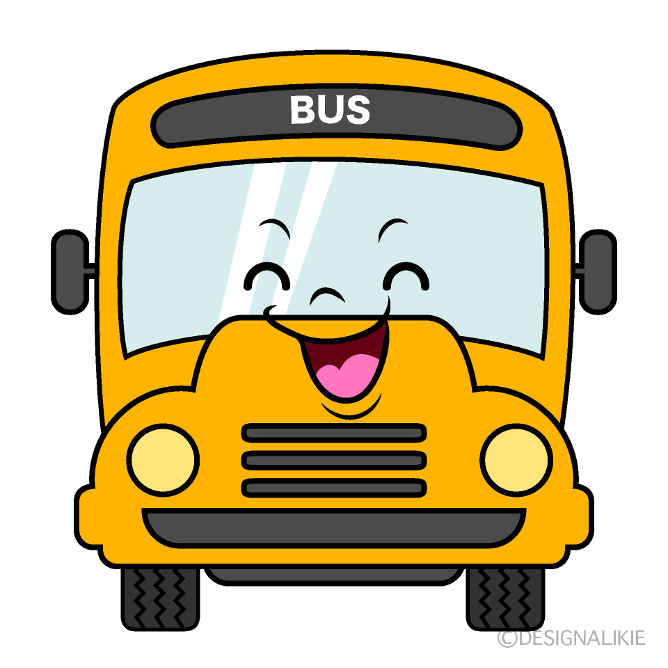 大型バスイラストのフリー素材イラストイメージ