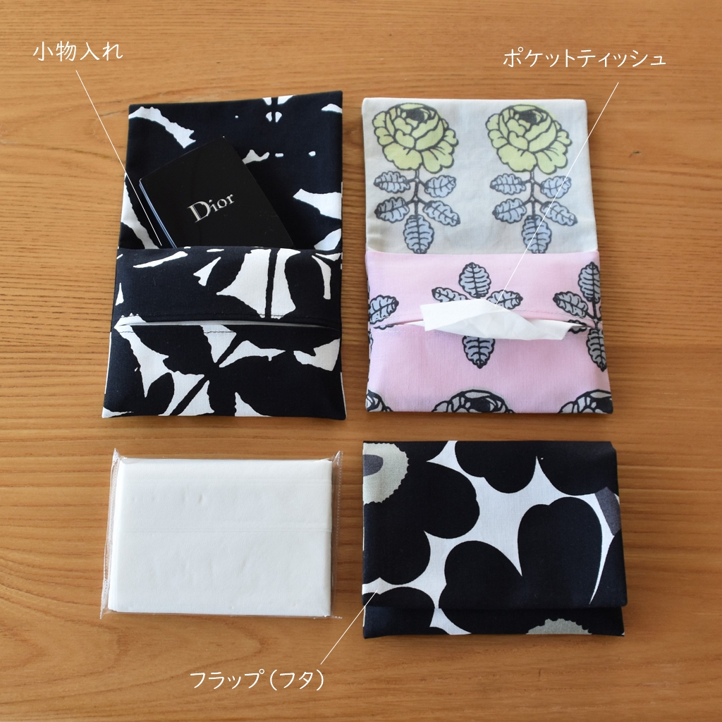 型紙不要 四角い布１枚を折りたたんで作る、マチつきボックスティッシュケースの作り方nunocoto fabric