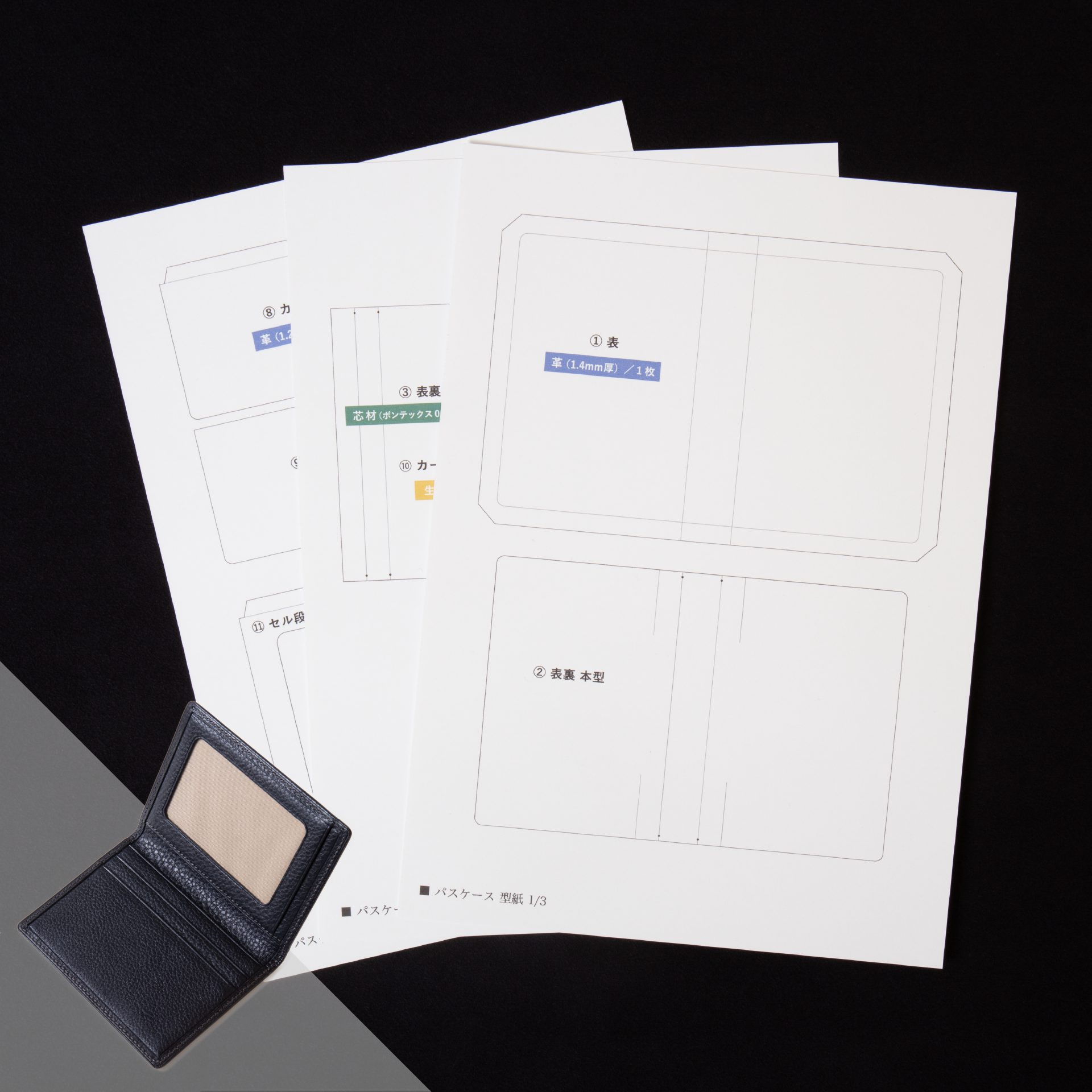 パスケースの作り方〜カルトナージュ