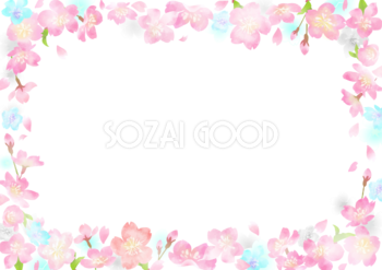 Excel・Word 桜デザインの可愛い見積書・春の会計書類におすすめ！イラスト入りの イラストボックス「プレミアム」テンプレート