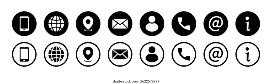 名刺アイコンコレクションPremiumベクトル素材