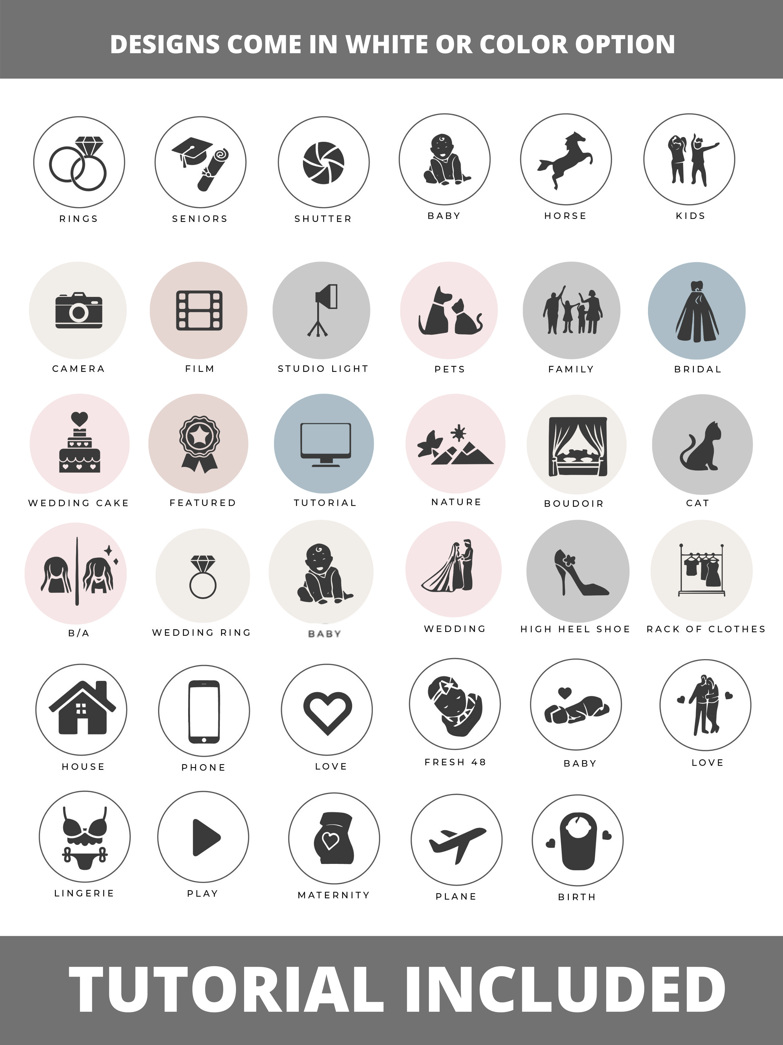 Instagramハイライトカバーmeloo light