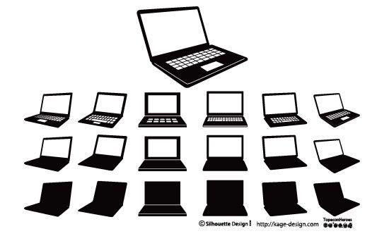 ノートブックパソコン - フリーアイコン素材ビジネス系