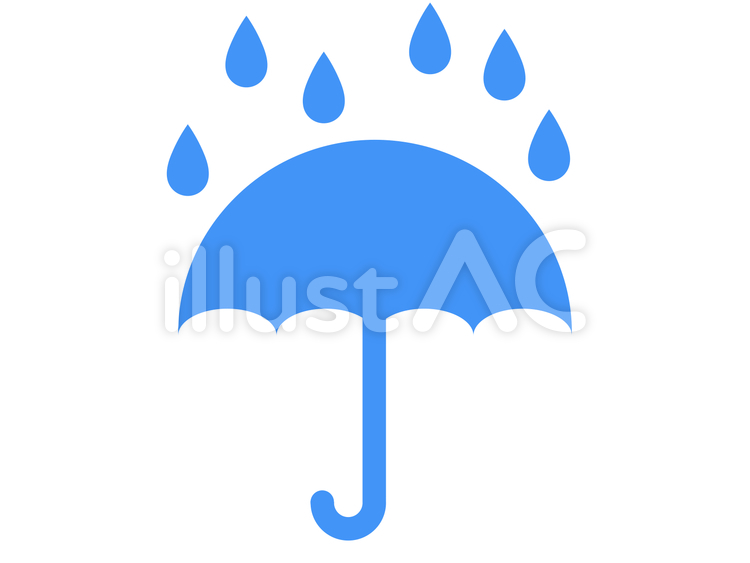 傘雨アイコン。傘雨の記号。傘雨の記号です。白い背景の上の細い線のアイコン。ベクトルの図。のイラスト素材・ベクター Image 49651821