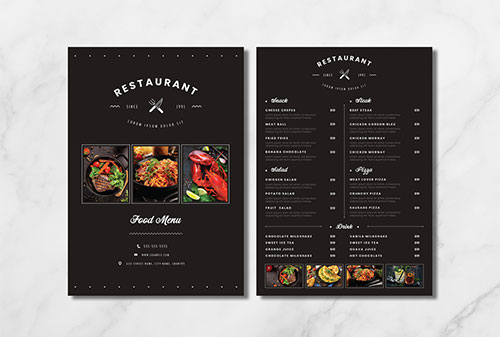 カフェメニューの無料ロゴテンプレート 8310 - デザインAC