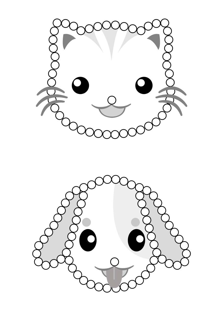 シール貼り台紙 小さい 8mm サイズ無料ダウンロード印刷