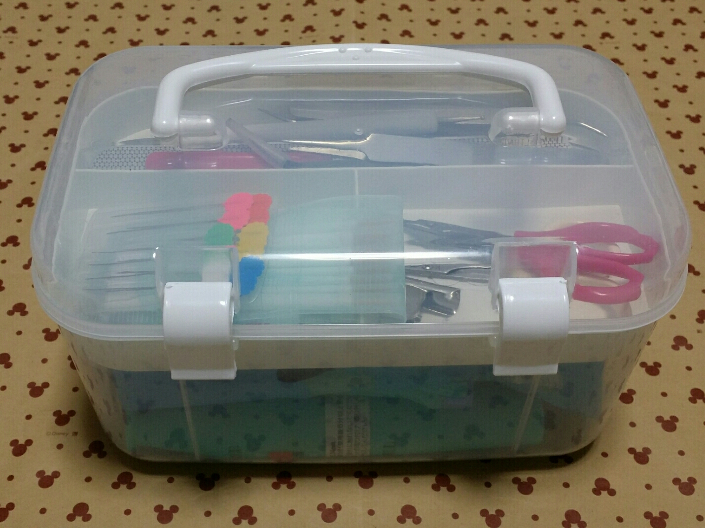 送料無料 収納ボックス 道具入れ メイクボックス 大容量 持ち運び コスメ プレゼント メイク道具 化粧 レジン 二段 裁縫道具入れクリスマスプレゼント : 隠れ工房 GreenOcean - 通販 - Yahoo!ショッピング