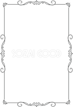 フレーム 花と筆線のピンク色囲みフレーム飾り枠イラスト無料イラスト