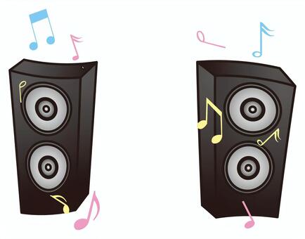 スピーカー、拡声器のイラストフリー、無料で使えるイラストカット.com