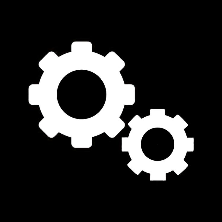 設定アイコンのイラスト 丸・白黒無料イラスト素材のillalet