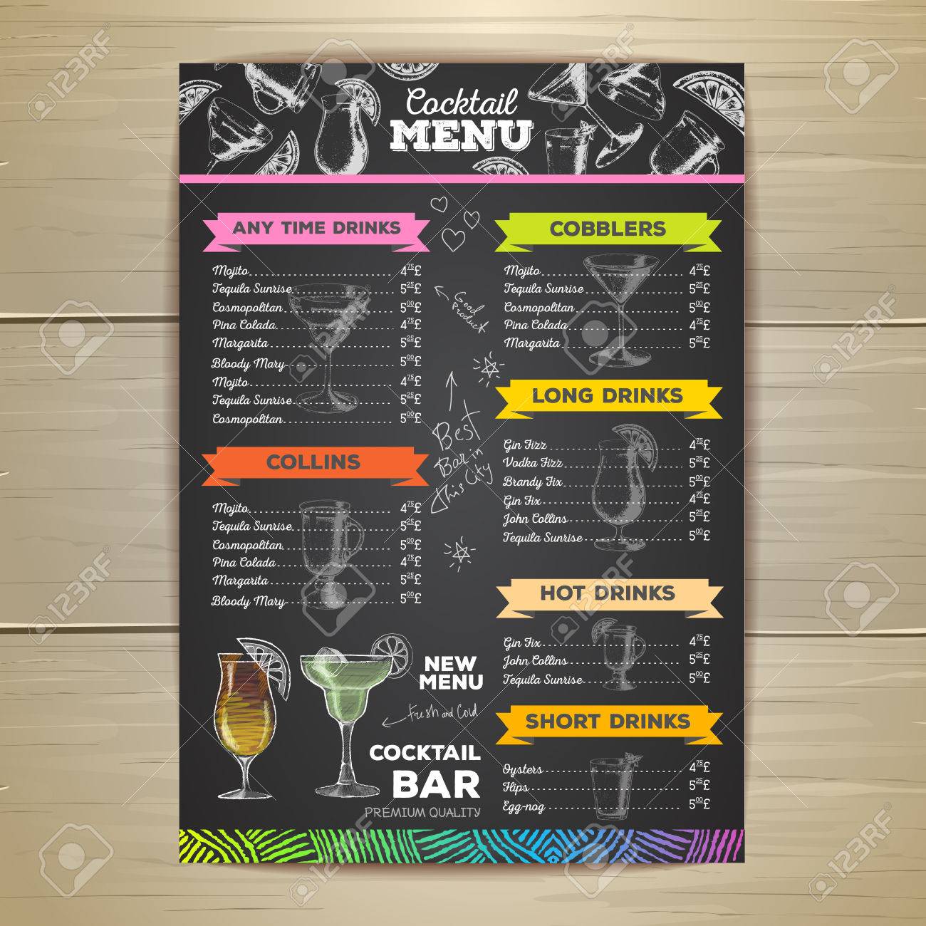 カクテルメニューテンプレートでおしゃれなメニュー表デザインを無料で作成！ Canva