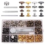 Amazon.co.jp: ミライヤ レザークラフト バネホック打ち具セット バネホックセット 60組 5種類 ホック打ち工具 ジャンパーホックスナップボタン ジーンズボタン 手芸 ハンドメイド 革 DIY 手作り 収納ケース付き 60組＋9点打ち具: ホビ