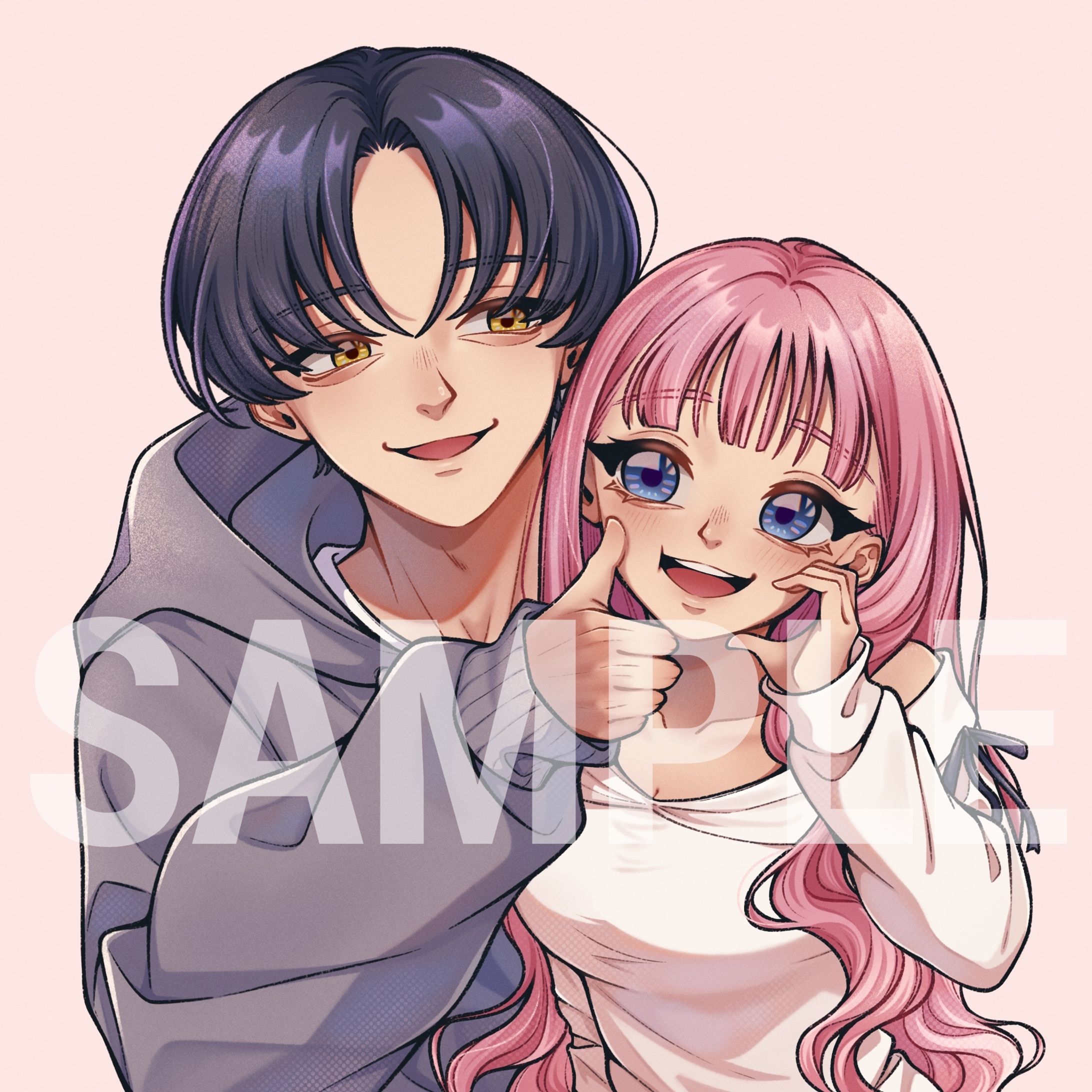 イラスト アイコン ペア画 夢絵 有償依頼