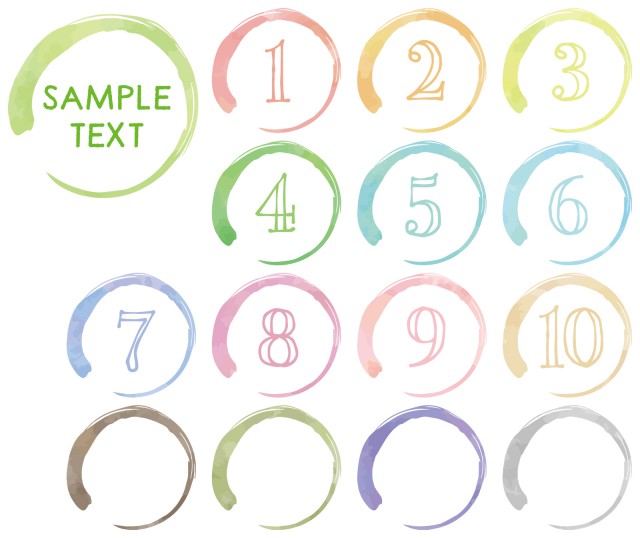 3種類 日付シールに使ったデコ数字の書き方 – 和気文具ウェブマガジン