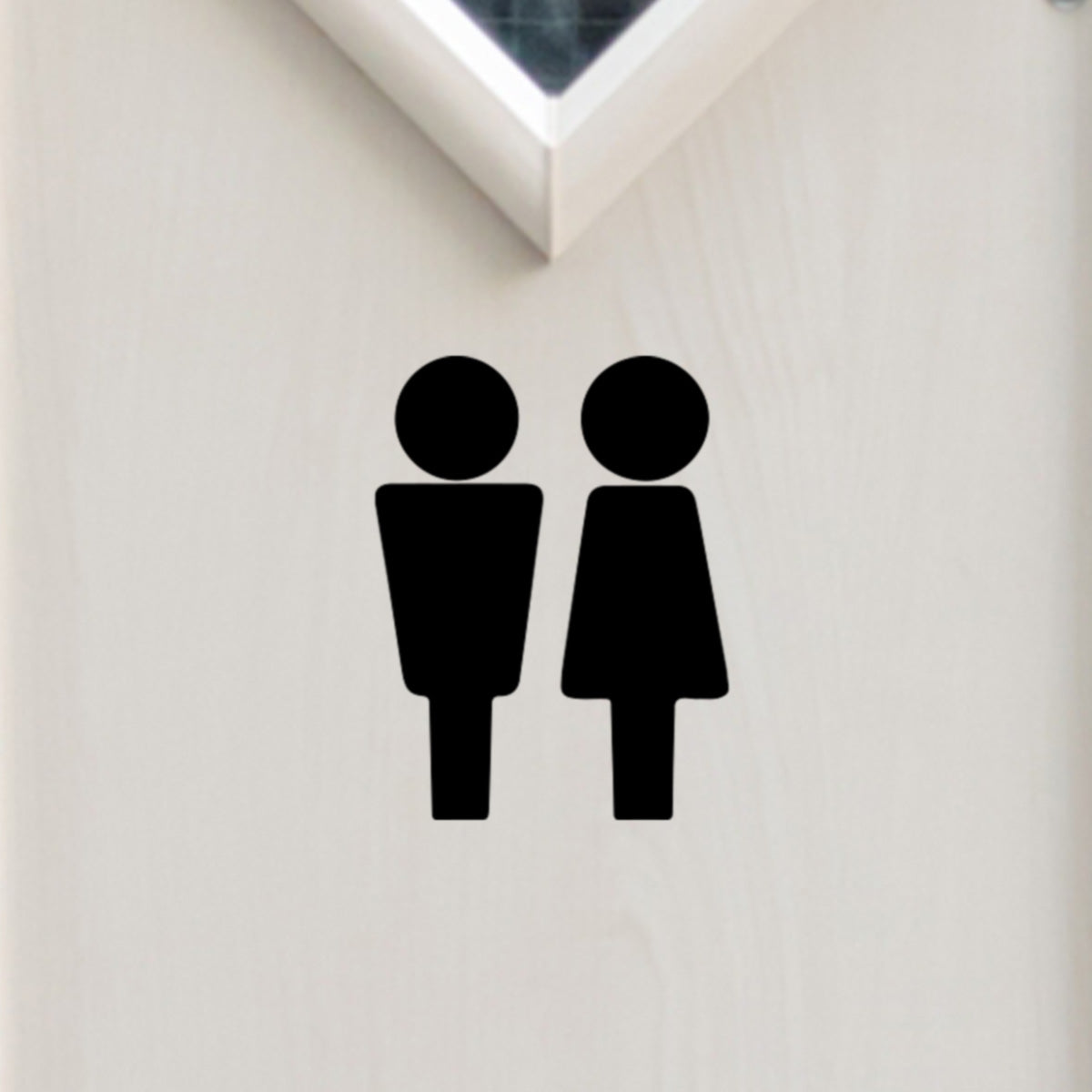 トイレ用サインステッカー 12 トイレマーク 男子トイレ 男性 扉 ドア シール - メルカリ