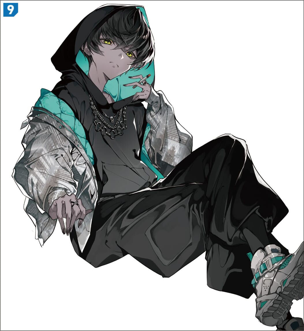 煽り構図のときはキャラクターの顎を描かない - yozba