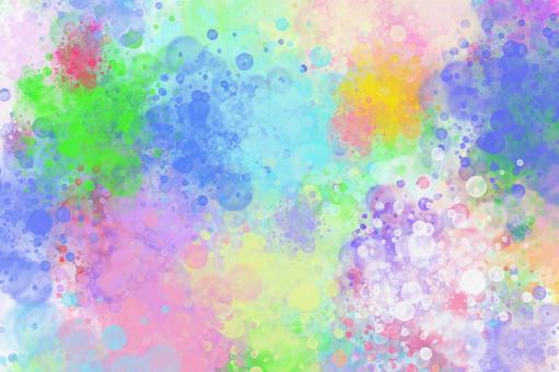 壁紙・背景イラスト 花の模様・柄・パターン No.090『カラフル・四角枠』