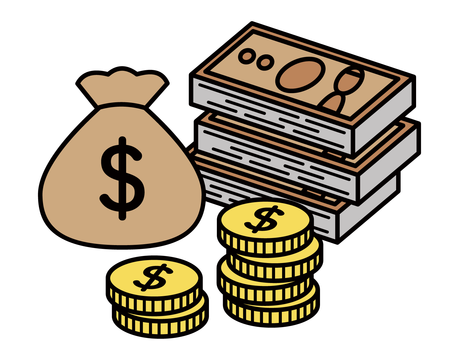 積まれたコインのイラスト素材5032502- PIXTA