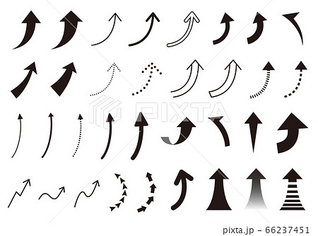 やじるし素材「 : カーブ矢印詰め合わせ」矢印デザイン