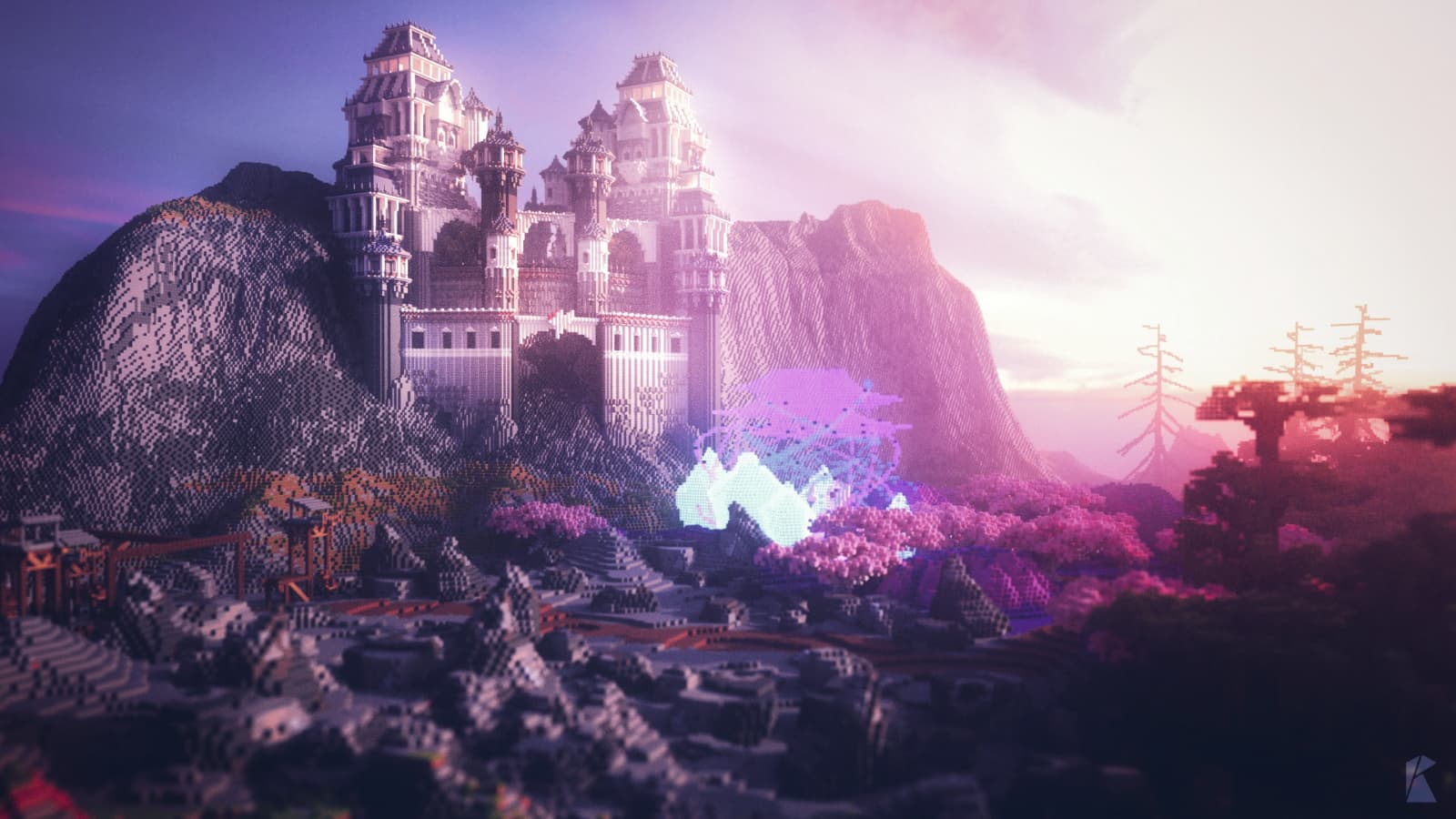 建築 友人が作った村を紹介 ごちゃごちゃ建築がいい感じマインクラフト道場