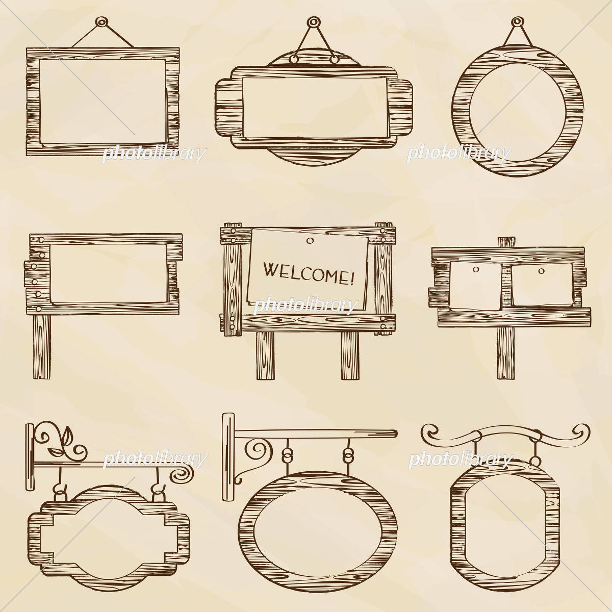 手書きのデザインでの看板について