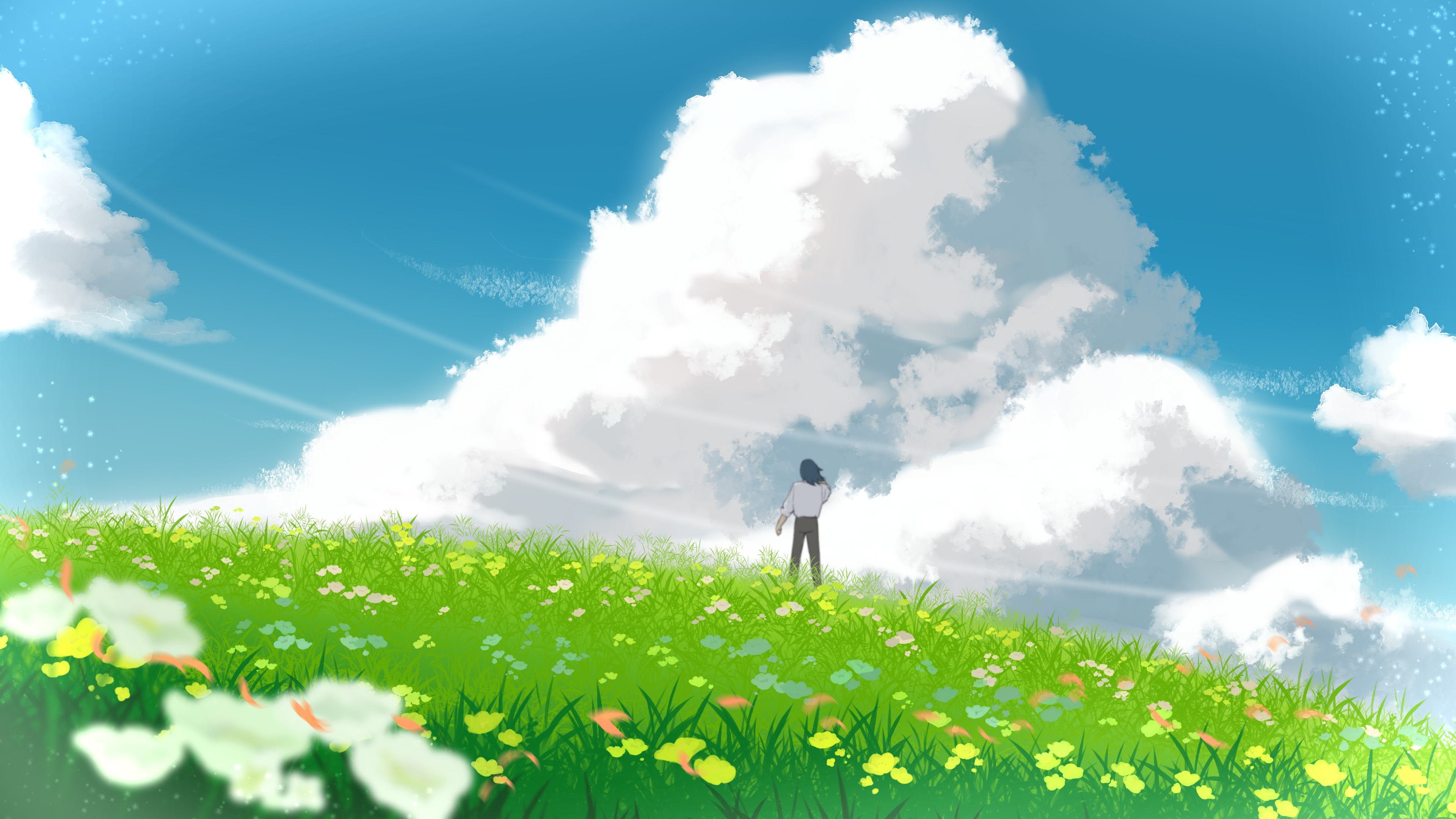 水彩とデジタルで夜景を描く手順イラストレーター かんざき かりん