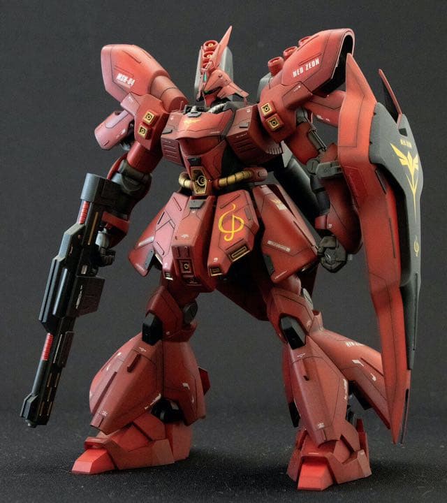 ガンプラ 1 144HGUC サザビー ディテールアップ改造 塗装済完成品