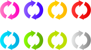 シンプルな矢印イラスト 円 つむじ くるくる ループ矢印 イラストダウンロード 無料