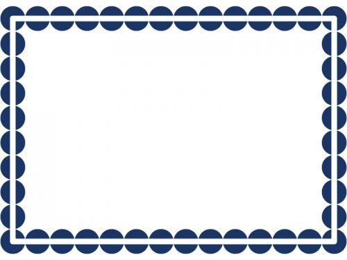 シンプルなおしゃれフレームかわいい飾り枠：イラスト無料