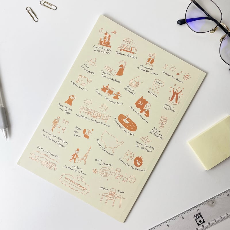 A4 学生用 ピアノ 楽譜 フォルダー 透明 インサート バッグ クリップ ギター 曲 収納.カラフルカラーオシャレ