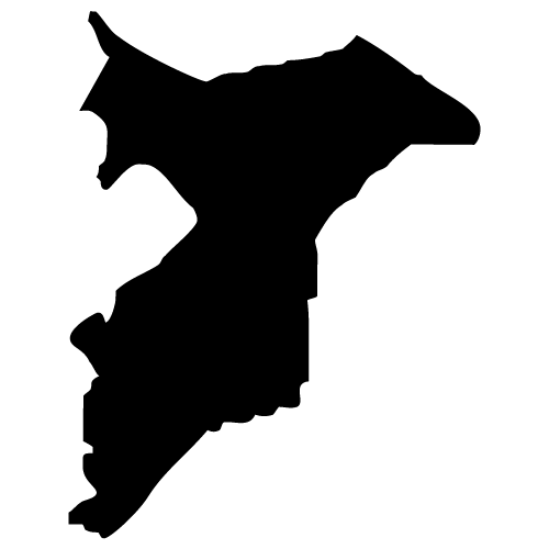 高知県の地図イラスト＜モノクロシルエット画像＞ - 日本地図無料イラスト素材集