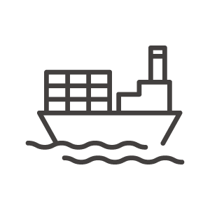 シンプルな船 透過PNG のアイコン素材：イラスト無料