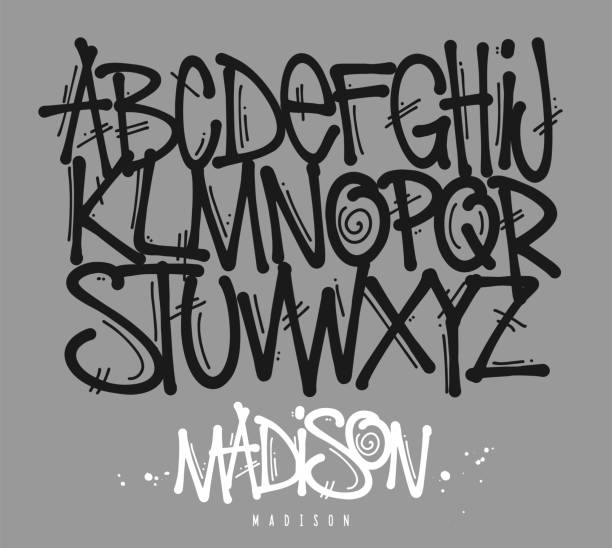 グラフィティーアートアルファベットの描き方