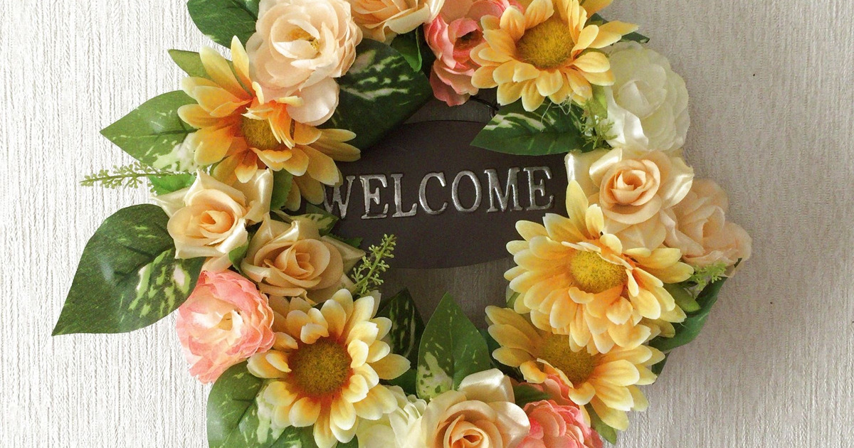 100均DIY ウェルカムリースの作り方！おしゃれで目を引く透明感♡chao wedding