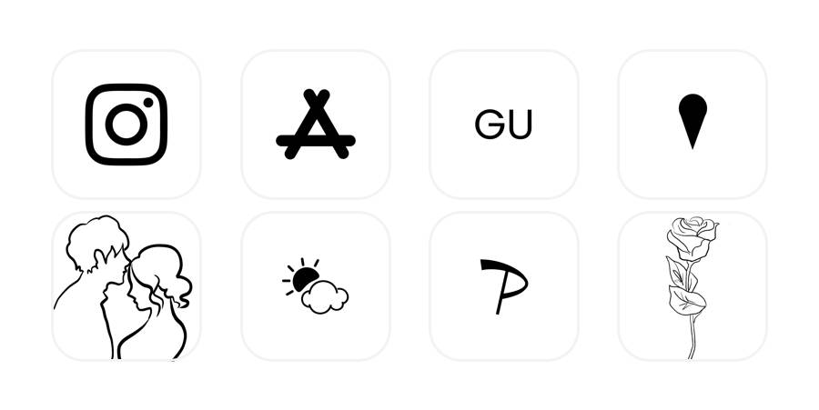 アプリアイコン イラスト かわいいTikTok