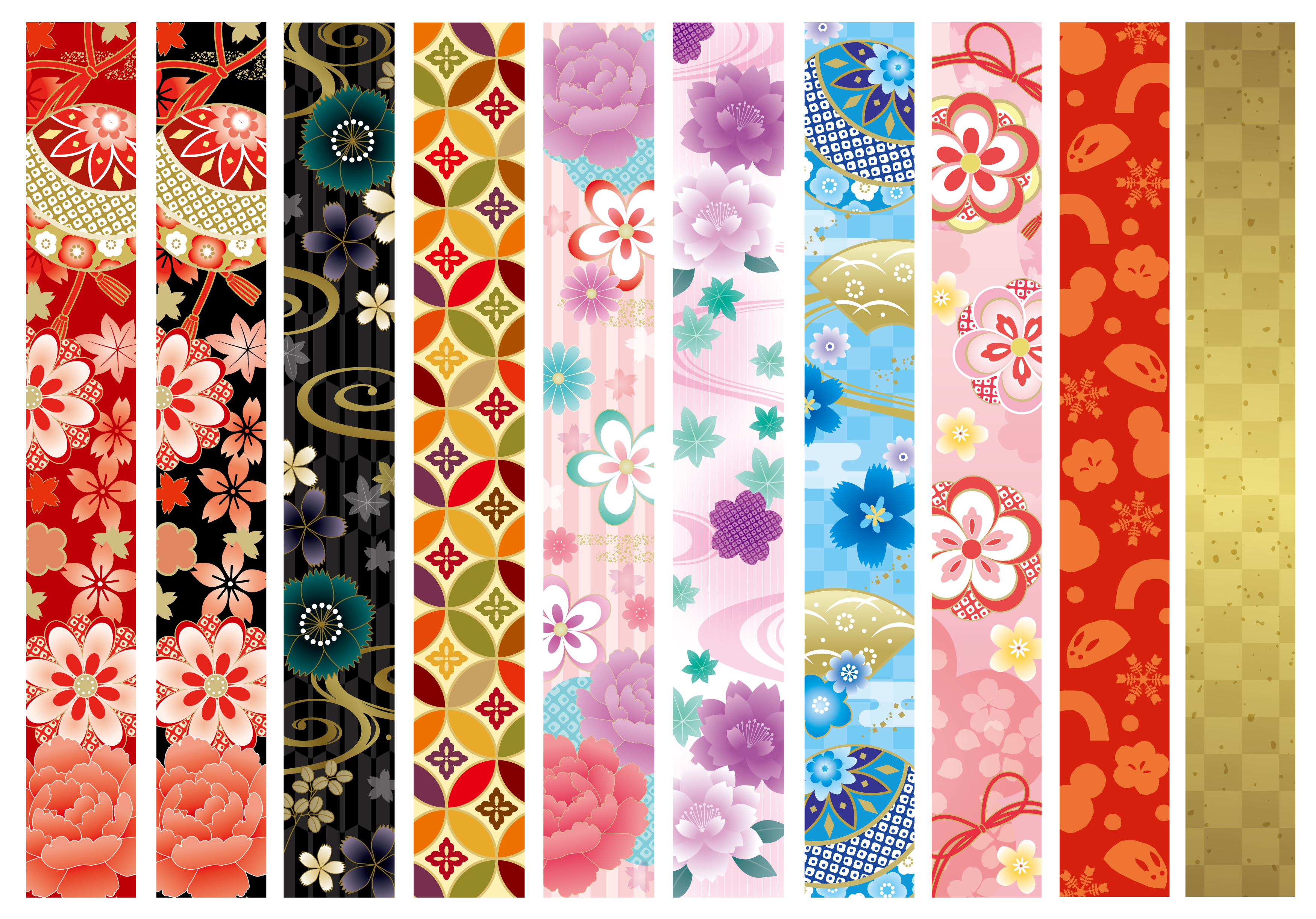 かわいい和柄のイラスト背景 イラスト素材6589643- フォトライブラリ